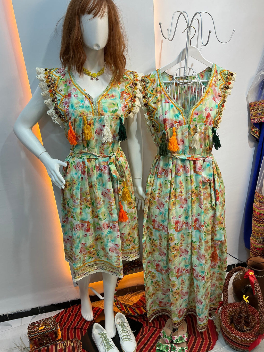 Robe verte pistache