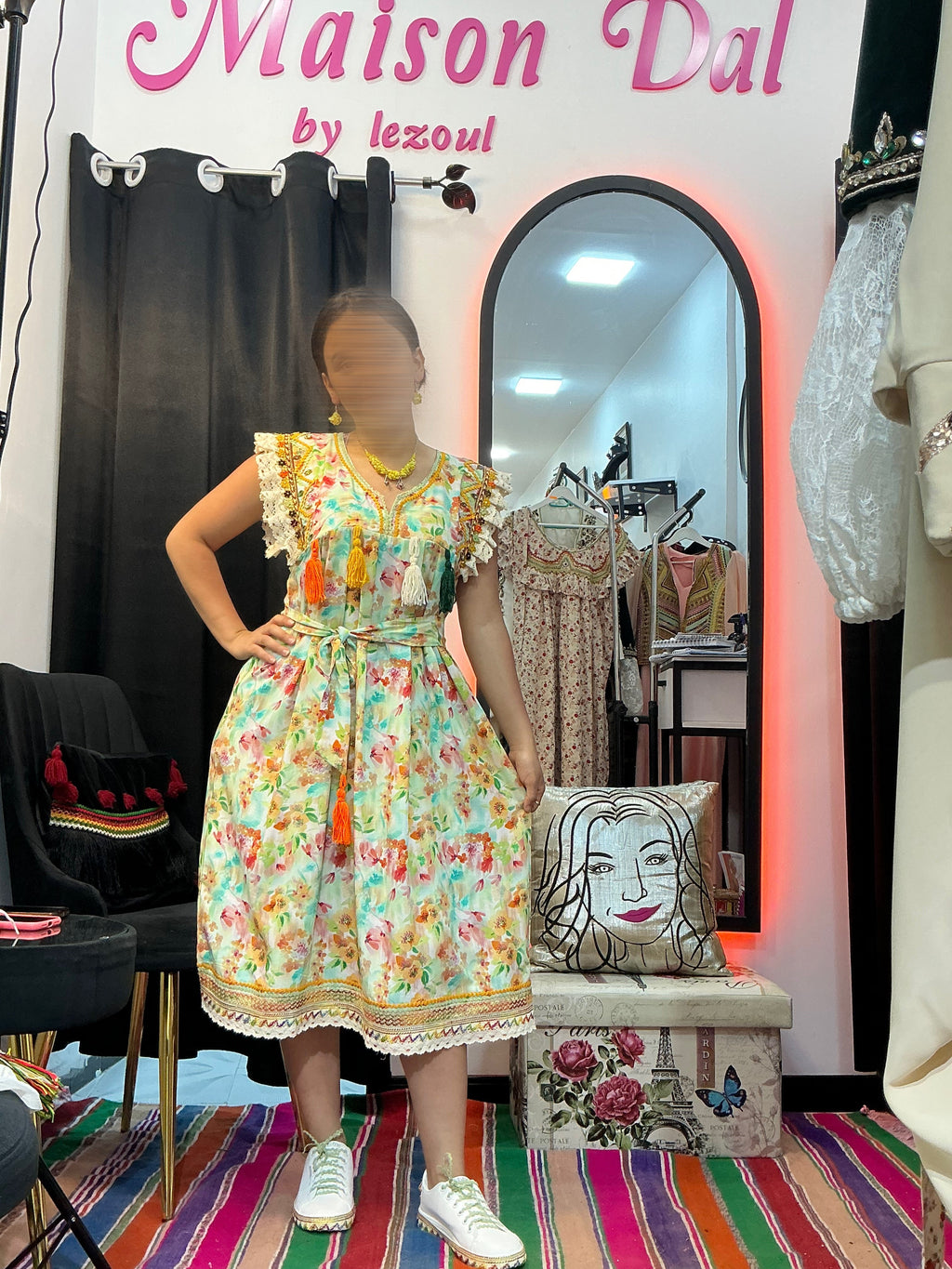 Robe verte pistache