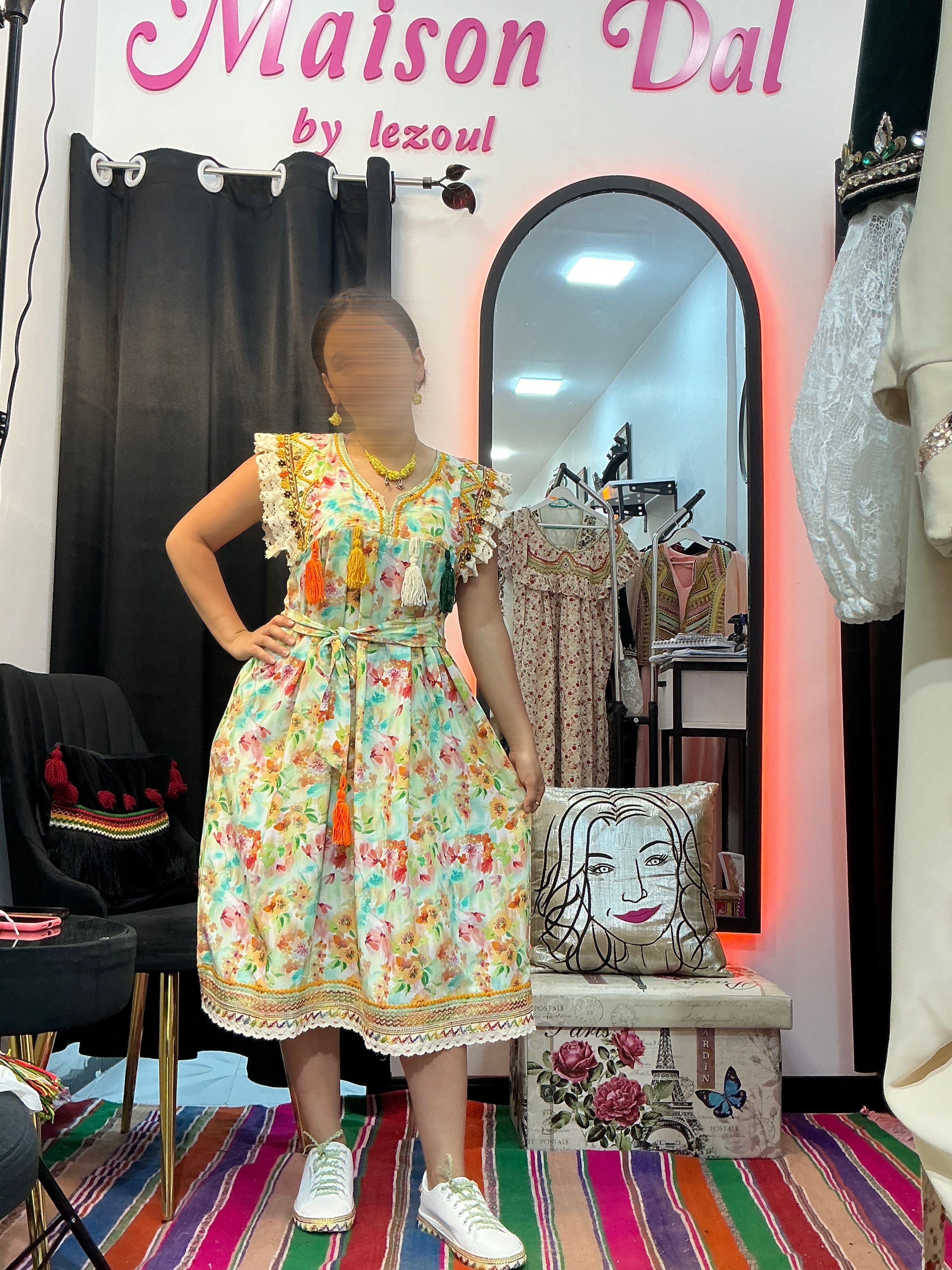 Robe verte pistache