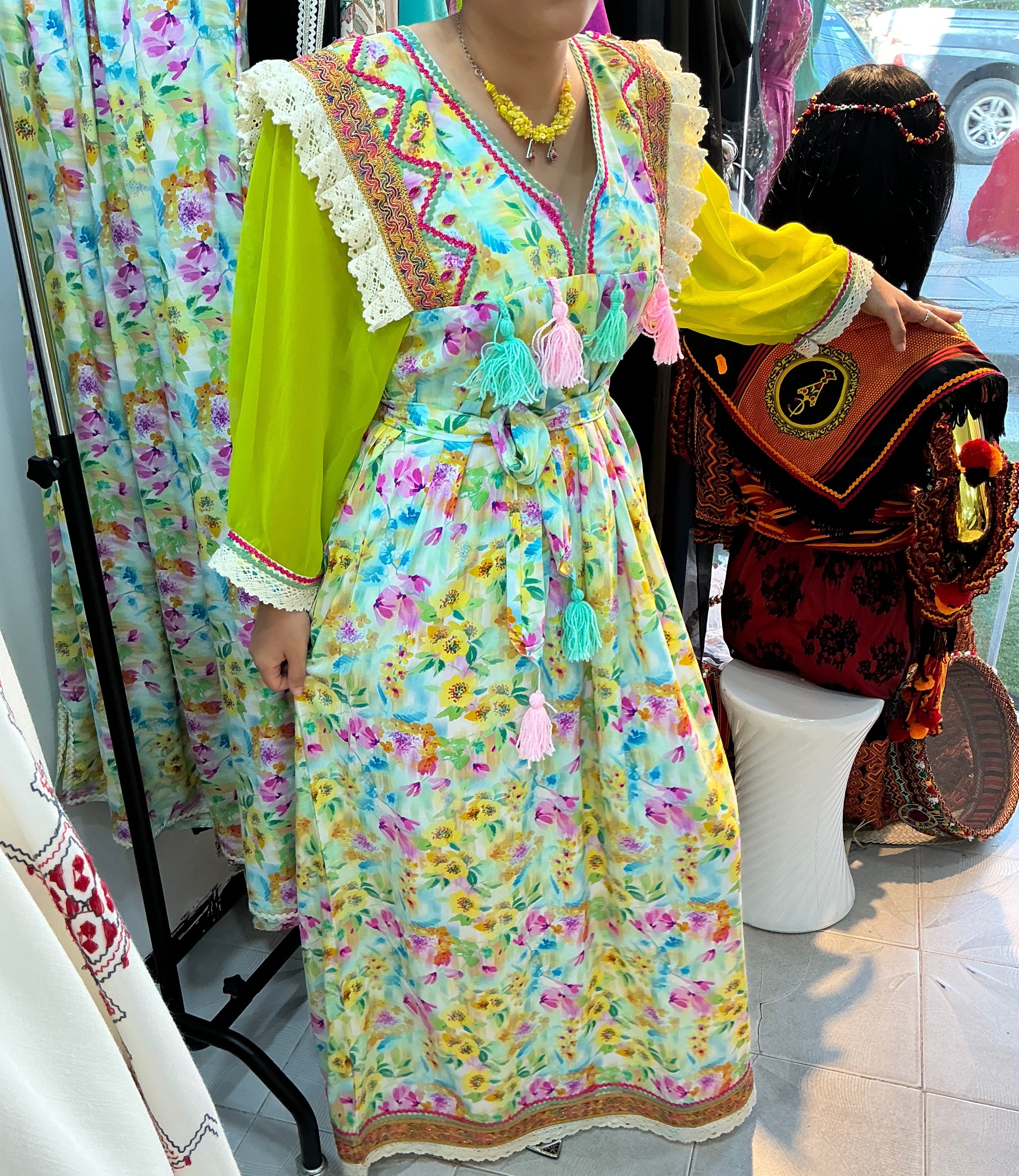 Robe verte pistache