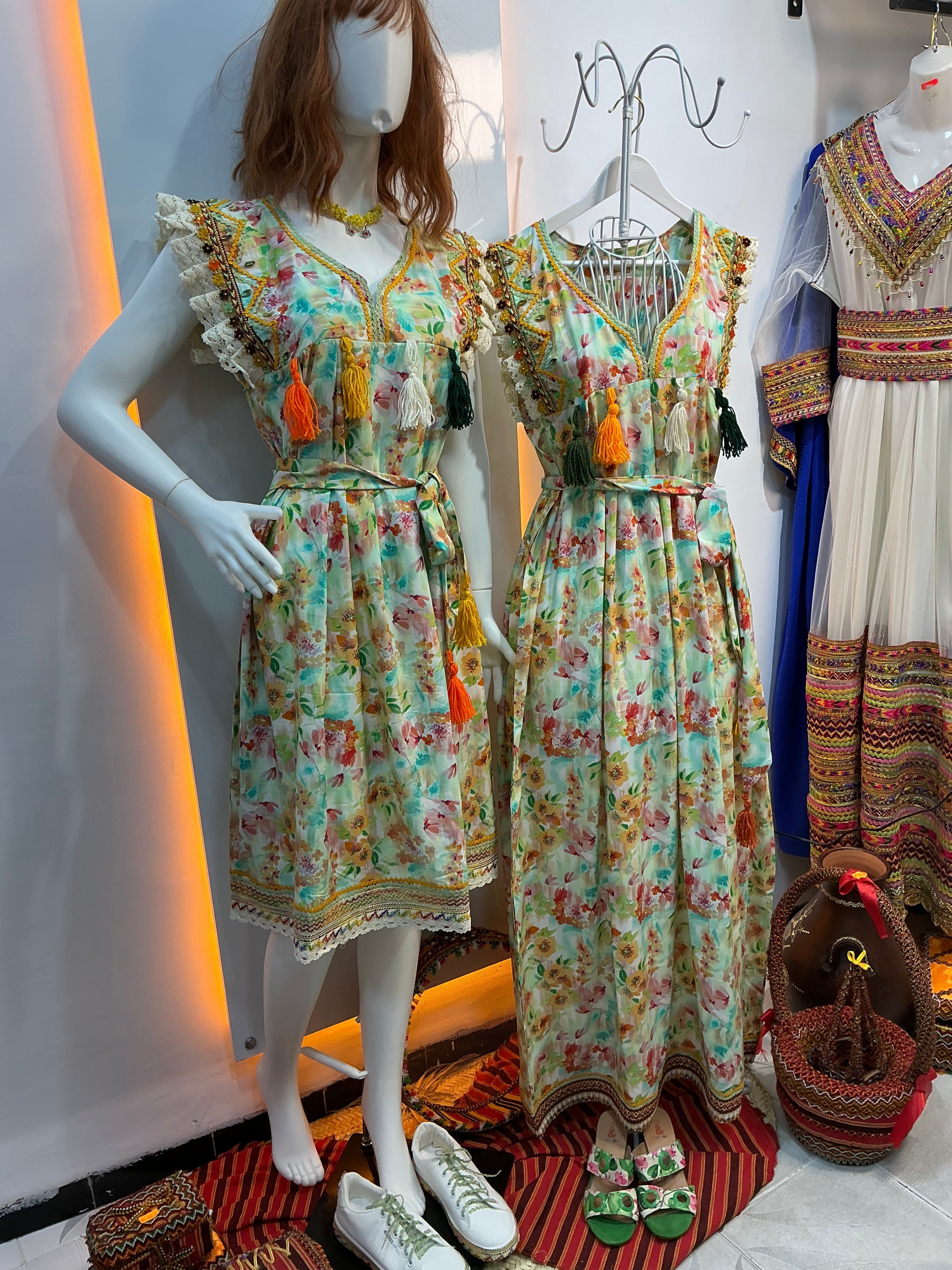 Robe verte pistache